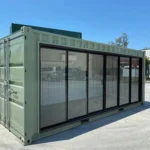 20 fods kontorcontainer med sideglas